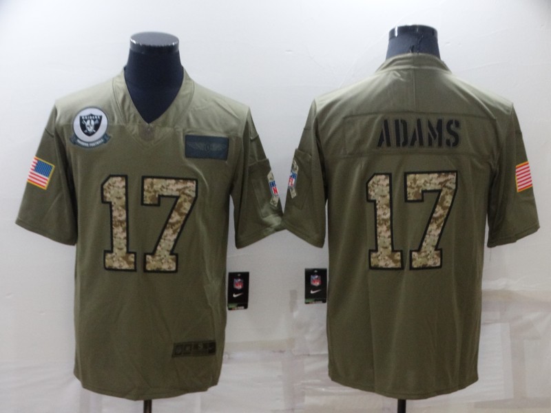 Men's Las Vegas Raiders #17 Davante Adams Olive/Camo Salute To Service Limited Stitched Jersey Men's Las Vegas Raiders #17 Davante Adams Olive/Camo Salute To Service Limited Stitched Jersey